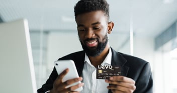 Business Man with Levo Business Credit Card