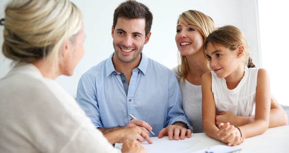 family meeting with real estate agent