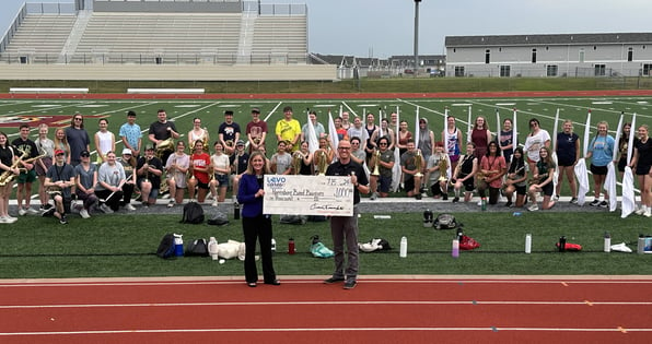 Harrisburg Band Booster Check Presentation from Levo