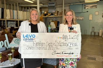 Levo donates to the Furniture Gospel Mission