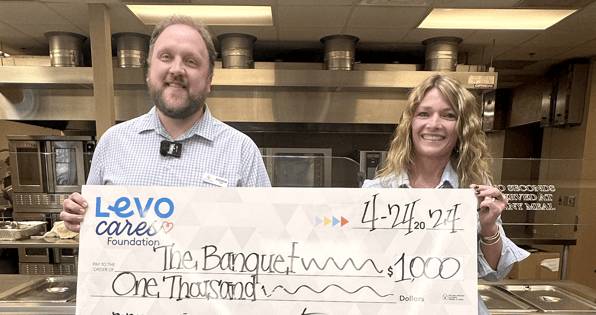 The Banquet Check Presentation from Levo Cares Foundation